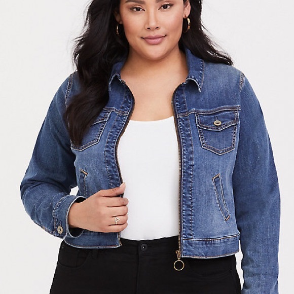 red denim jacket size 18